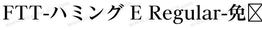 FTT-ハミング E Regular字体转换